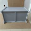 Wooden storage case with safety hinge cover