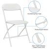 10pcs Injection Molding Classic Garden Plastic Folding Chair White