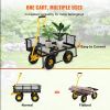 VEVOR Steel Garden Cart, Heavy Duty 900 lbs Capacity, with Removable Mesh Sides to Convert into Flatbed, Utility Metal Wagon with 180¬∞ Rotating Handl