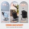 VEVOR Stair Climbing Cart 50L Foldable Shopping Cart w/ Waterproof Bag & Seat