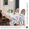 Muwago Christmas Rectangle Tablecloth 52x70 Inch - Holiday Decoration Printed New Year's Eve Oblong Table Cloth - Washable Fabric Xmas Table Cover for