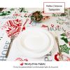 Muwago Christmas Rectangle Tablecloth 52x70 Inch - Holiday Decoration Printed New Year's Eve Oblong Table Cloth - Washable Fabric Xmas Table Cover for