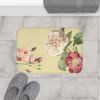 Romantic Floral Print Bath Mat Home Accents