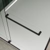 Bypass shower door, sliding door, with 5/16" tempered glass and Matted black finish 6074