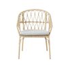 Outdoor dinner simple bamboo woven chair table legs