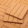 Plastic interlocking deck tiles, 44 pack terrace deck tiles, 12 "x12" square waterproof outdoor all weather use, pool balcony backyard terrace deck ti