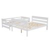 Wood Twin over Full Bunk Bed with Ladder, White