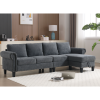 [NEW ARRIVED] [VIDEO PROVIDED]Convertible Sectional Sofa with Storage,L-shaped sofa,Four-seater sofa,Modern Linen Fabric Sectional Couches for Living