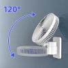 8' Small Wall Mount Fan with Remote Control;  90¬∞Oscillating;  4 Speeds;  Timer;  Included 120¬∞ Adjustable Tilt;  High Velocity;  70Inch Cord;  for