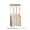 HALL TREE & CABINET Timeless Antique White Hall Tree with Storage and Hooks - Classic Entryway Organizer