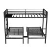 Twin over Twin & Twin Bunk Beds for 3, Twin XL over Twin & Twin Bunk Bed Metal Triple Bunk Bed