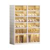 Shoe Storage Cabinet 6 Tiers for 24 Pairs, Portable Shoe Rack Organizer for Entryway Foldable Shoe Boexe, Large Storage Bins for Closet,Living Room