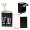 Modern Nightstand Bedside Table with Drawer and Cabinet Organizer for Storage Bedroom Living Room (Black)