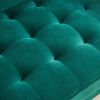 70'' Modern button tufted sofa with 2 throw pillows for living room,Velvet sofa, Emerald