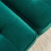 70'' Modern button tufted sofa with 2 throw pillows for living room,Velvet sofa, Emerald