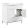 30" Bathroom Vanity with Sink, Bathroom Cabinet with Two Doors and One Drawer