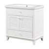 30" Bathroom Vanity with Sink, Bathroom Cabinet with Two Doors and One Drawer