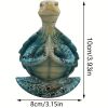 1pc, Meditating Sea Turtle Sculpture - Tranquility Garden Statue, Yoga Figurine, Creative Small Gift, Party Favor, Home Decor, Room Decor