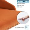 Lift wheel five-star foot back pull point flannelette burning orange gold feet indoor leisure chair simple Nordic style