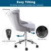 Lift wheel five star foot flannelette dark grey indoor leisure chair back pull point simple Nordic style