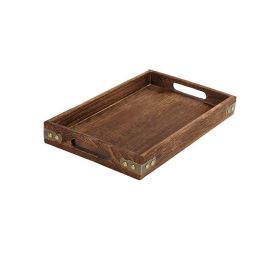 Household Rectangular Tray Water Cup Fruit Tray (Color: As pic show, size: A-32x20x4 cm)