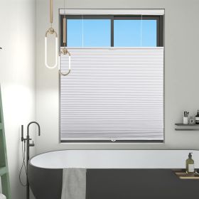 WELLSOURCE Blackout Cellular Shades Cordless, Top Down Bottom Up Blinds for Windows, 1.5" Single Cell Pleated Honeycomb Window Shades for Bedroom, Chi (Color: Blackout-White, size: CUTOM SIZE)