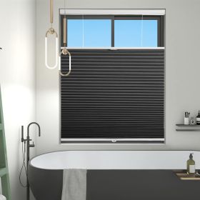 WELLSOURCE Blackout Cellular Shades Cordless, Top Down Bottom Up Blinds for Windows, 1.5" Single Cell Pleated Honeycomb Window Shades for Bedroom, Chi (Color: Blackout-Black, size: CONTACT US)