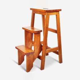 Multifunction Usage Wood Step Stool (Color: As pic show, Type: Style A)