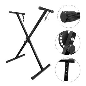 5 Core Keyboard Stand Digital Piano Riser Adjustable X Style Electric Key Board Casio Synth Holder Foldable Portable Fits 54 61 88 Keys - KS 1X (Color: KS 1X BLK)