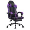 Gaming Chair, Computer Chair with Wheels, Adjustable Height Pu Leather Gamer Chair Office Desk Chair, Ergonomic Video Game Chair for Adults