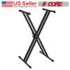 5 Core Keyboard Stand Digital Piano Riser Adjustable X Style Heavy Duty Electric Key Board Casio Synth Holder Foldable Portable Fits 54 61 88 Keys - K