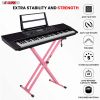 5 Core Keyboard Stand Digital Piano Riser Adjustable X Style Heavy Duty Electric Key Board Casio Synth Holder Foldable Portable Fits 54 61 88 Keys - K