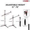 5 Core Tripod Mic Stand Heavy Duty Adjustable Floor Microphone Boom Arm Pedestal Para Microfono - MS DBL