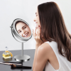 8-inch Makeup Mirror with Lights, Double Sided 1X/10X Magnifying Mirror, 3 Color Lighting Dimmable Vanity Mirror with 360¬∞ Swivel , Built-In Battery