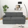 85.8" Pull Out Sleeper Sofa L-Shaped Couch Convertible Sofa Bed with Storage Chaise And Storage Racks,With USB Port And T-pyce Port