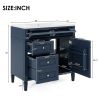 36'' Bathroom Vanity with Top Sink, Modern Bathroom Storage Cabinet with 2 Drawers and a Tip-out Drawer, Single Sink Bathroom Vanity