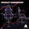 Gaming Chair, Computer Chair with Wheels, Adjustable Height Pu Leather Gamer Chair Office Desk Chair, Ergonomic Video Game Chair for Adults