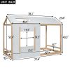 Twin Size House Platform with Roof and Window