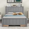 Full Size Platform Bed with Drawers and Storage Shelves