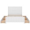 Full Size Platform Bed with Drawers and Storage Shelves