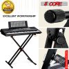 5 Core Keyboard Stand Digital Piano Riser Adjustable X Style Heavy Duty Electric Key Board Casio Synth Holder Foldable Portable Fits 54 61 88 Keys - K