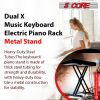 5 Core Keyboard Stand Digital Piano Riser Adjustable X Style Heavy Duty Electric Key Board Casio Synth Holder Foldable Portable Fits 54 61 88 Keys - K