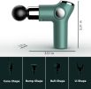 Mini Handheld Massage Gun - Small Portable Electric Percussion Muscle Massager Gun - Compact Deep Tissue Fascia Travel Massager, 4 Massager Heads 6 Sp