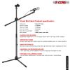 5 Core Tripod Mic Stand Heavy Duty Adjustable Floor Microphone Boom Arm Pedestal Para Microfono - MS DBL