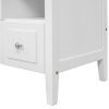 36" Bathroom Vanity with Ceramic Basin;  Bathroom Storage Cabinet with Two Doors and Drawers;  Solid Frame;  Metal Handles