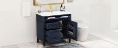 36'' Bathroom Vanity with Top Sink, Modern Bathroom Storage Cabinet with 2 Drawers and a Tip-out Drawer, Single Sink Bathroom Vanity