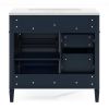 36'' Bathroom Vanity with Top Sink, Modern Bathroom Storage Cabinet with 2 Drawers and a Tip-out Drawer, Single Sink Bathroom Vanity